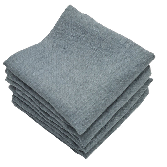 Linen Cloth Napkins Mid Grey 50cm x 50cm French Flax Cloth by Marc Oliver Marc Oliver