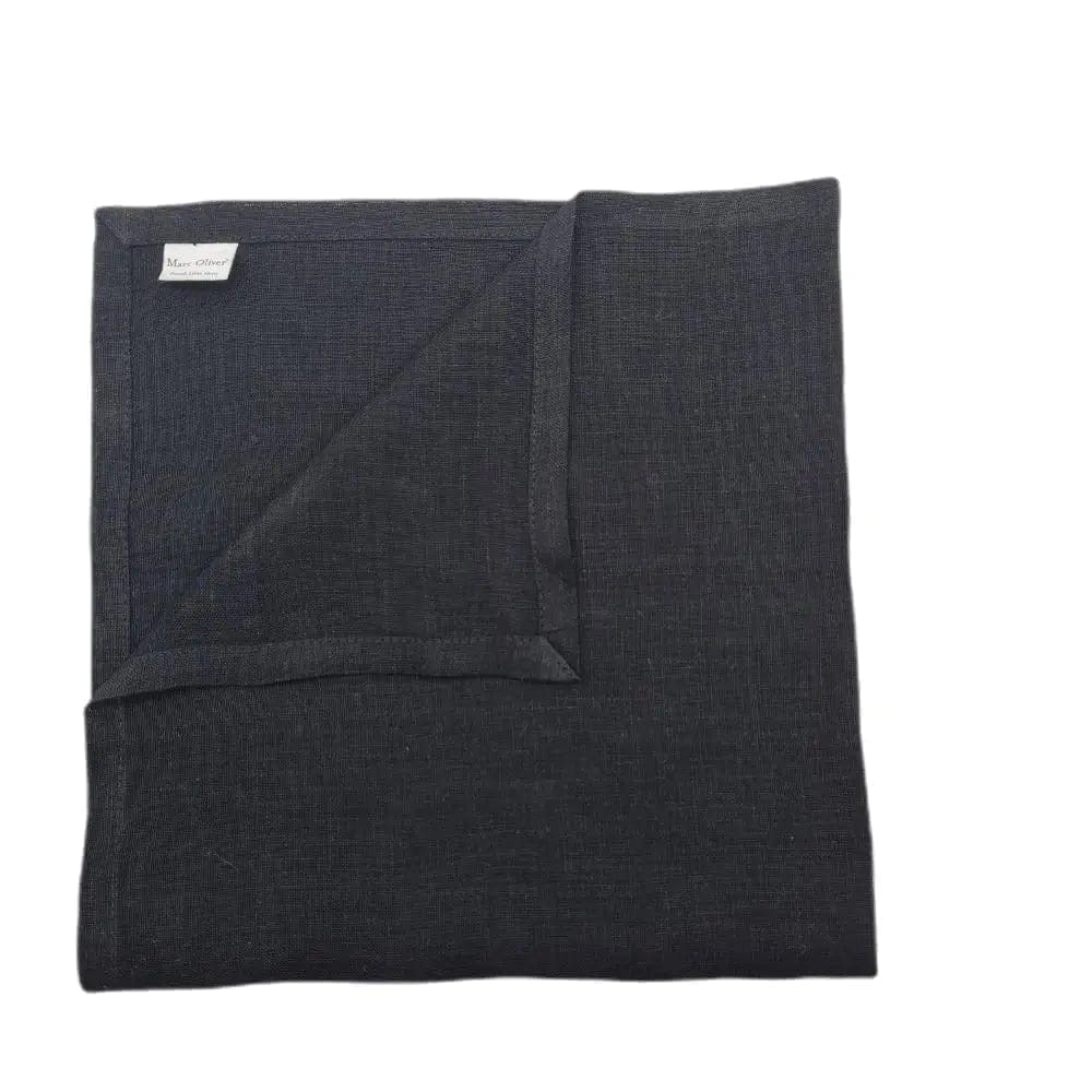 Linen Cloth Napkin Black 50cm x 50cm 100% French Flax by Marc Oliver Marc Oliver