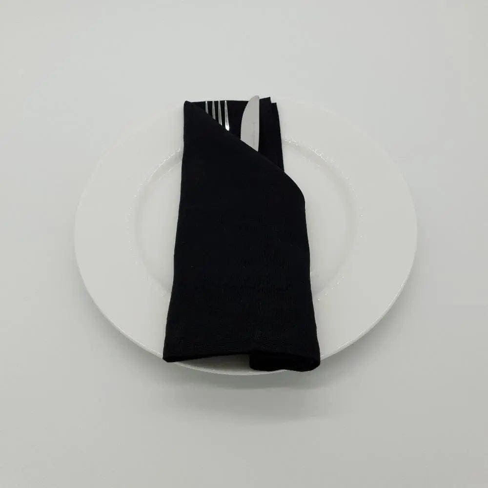 Linen Cloth Napkin Black 50cm x 50cm 100% French Flax by Marc Oliver Marc Oliver