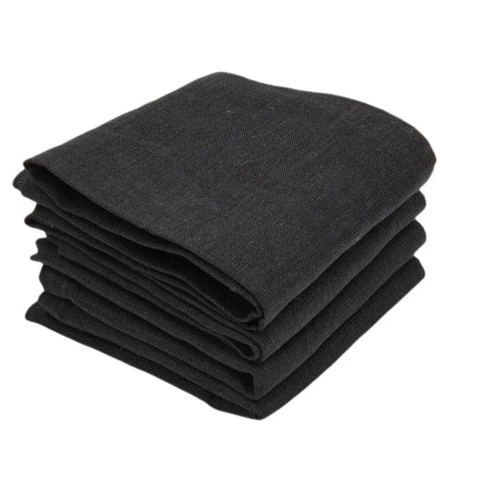 Linen Cloth Napkin Black 50cm x 50cm 100% French Flax by Marc Oliver Marc Oliver