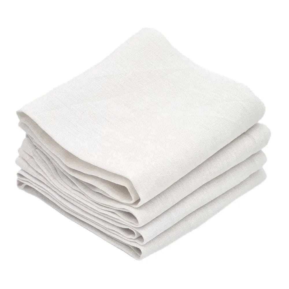 White Pure Linen Napkins 50cm x 50cm french flax by Marc Oliver Marc Oliver