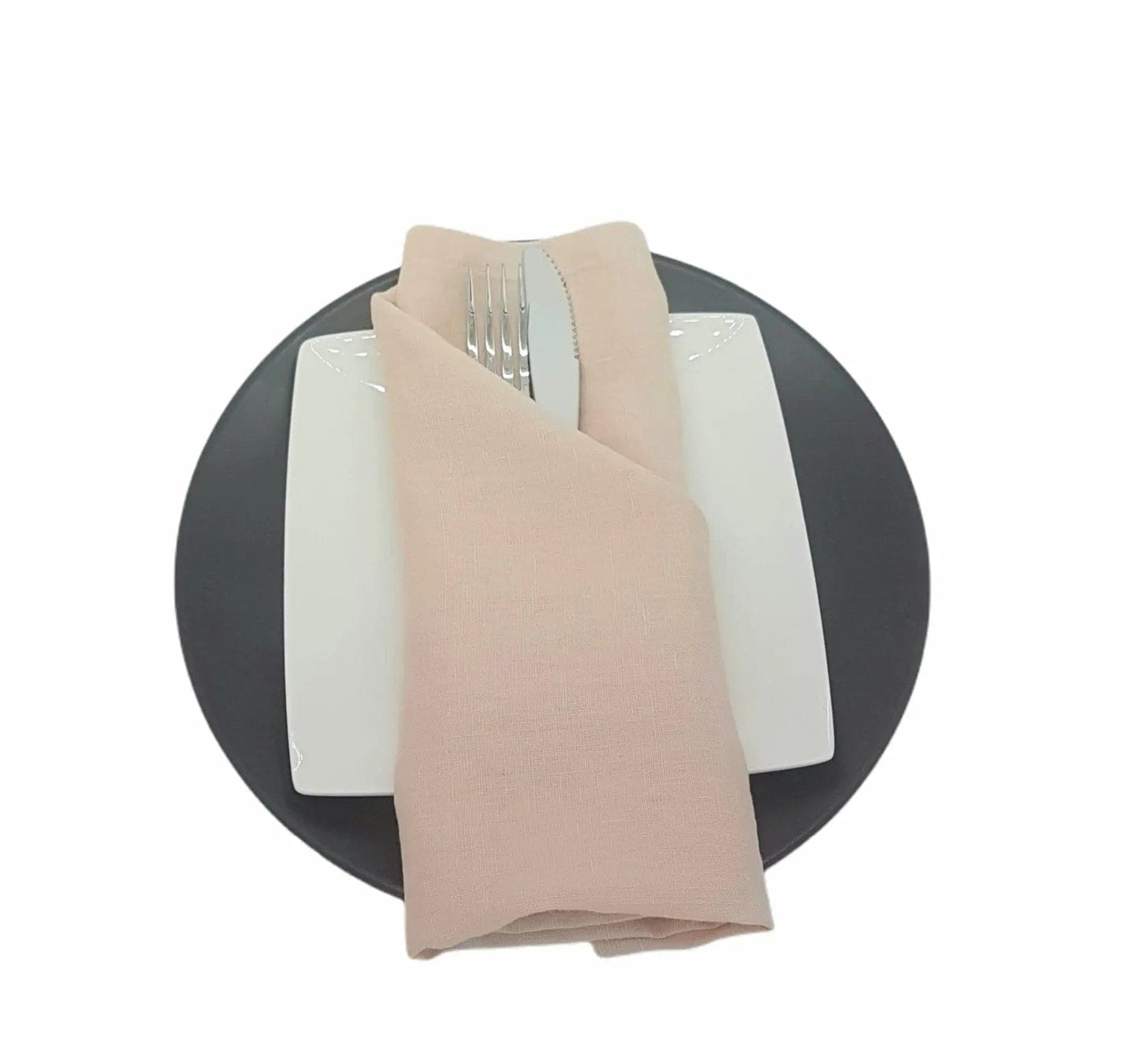 Pink Pure Linen Napkin 50cm x 50cm French flax cloth by Marc Oliver Marc Oliver